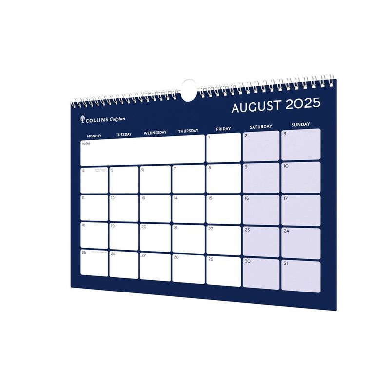 Collins Mid-Year 2025-2026 Colplan A4 My Memo Calendar Paper