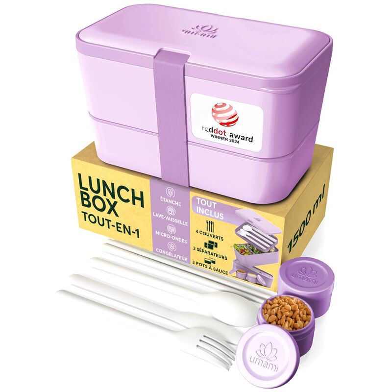 Umami Nestable Bento Box Set Dual Purple 1500ml