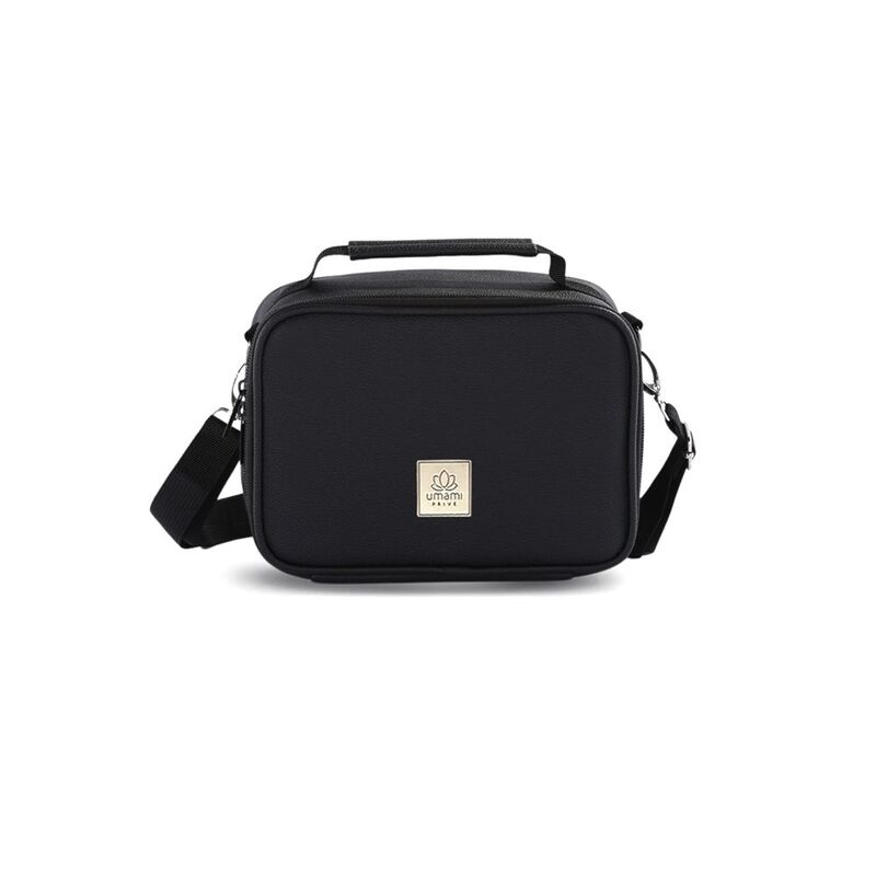 Umami Prive Insulated Leather Lunch Bag Black Umami Prive Insulated Leather Lunch Bag Black