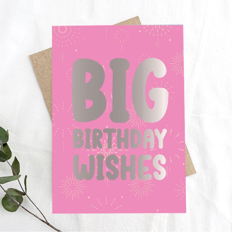 Share The Love Big Birthday Wishes Greeting Card Pink Share The Love Big Birthday Wishes Greeting Card Pink