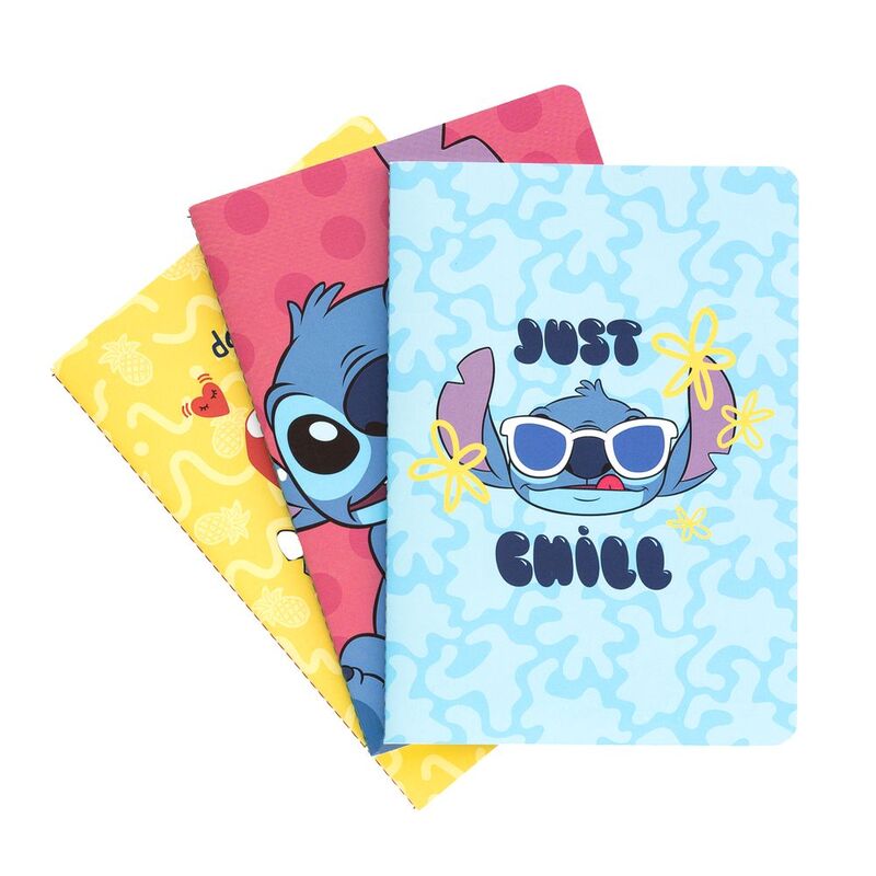 Erik Disney Stitch Tropical Pack Of 3 A5 Notebooks Erik Disney Stitch Tropical Pack Of 3 A5 Notebooks