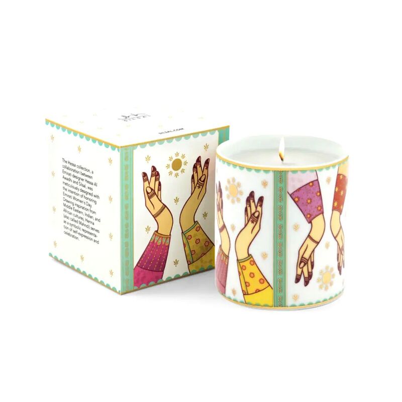 Silsal Hessa's Rose & Oud Candle 150G Silsal Hessa's Rose & Oud Candle 150G