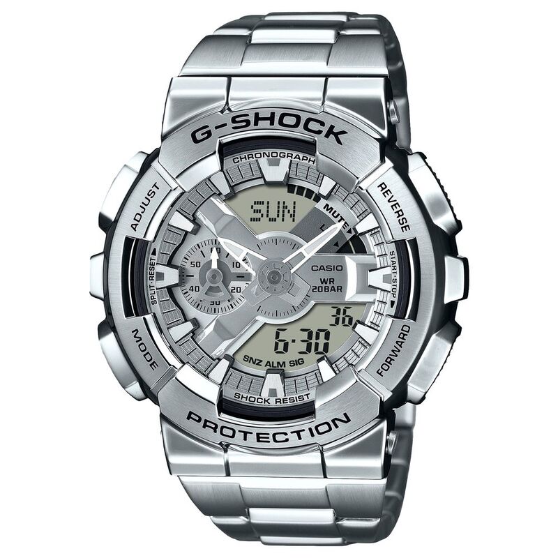 Casio G-Shock GM-110D-8ADR G-Steel Men's Analog-Digital Watch - Silver