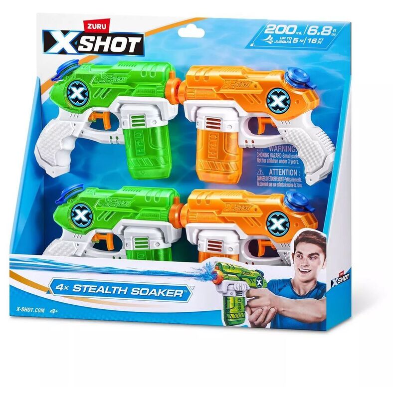 X-Shot Water Small Stealth Soaker (Pack Of 4) X-Shot Water Small Stealth Soaker (Pack Of 4)