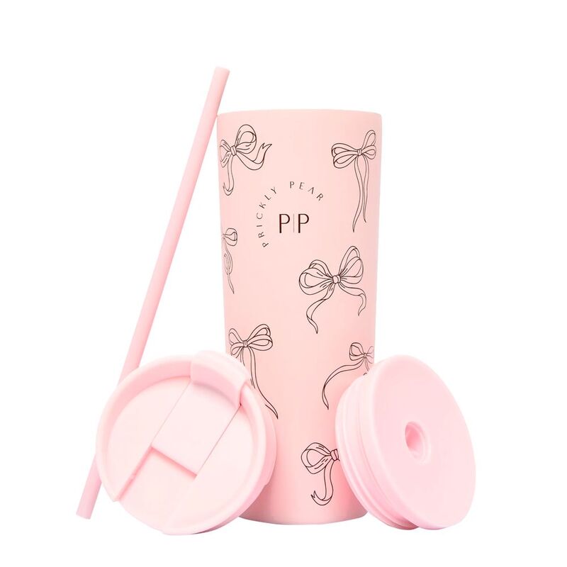 Prickly Pear 2 In 1 Travel Tumbler - Pretty Bows 24Oz Prickly Pear 2 In 1 Travel Tumbler - Pretty Bows 24Oz