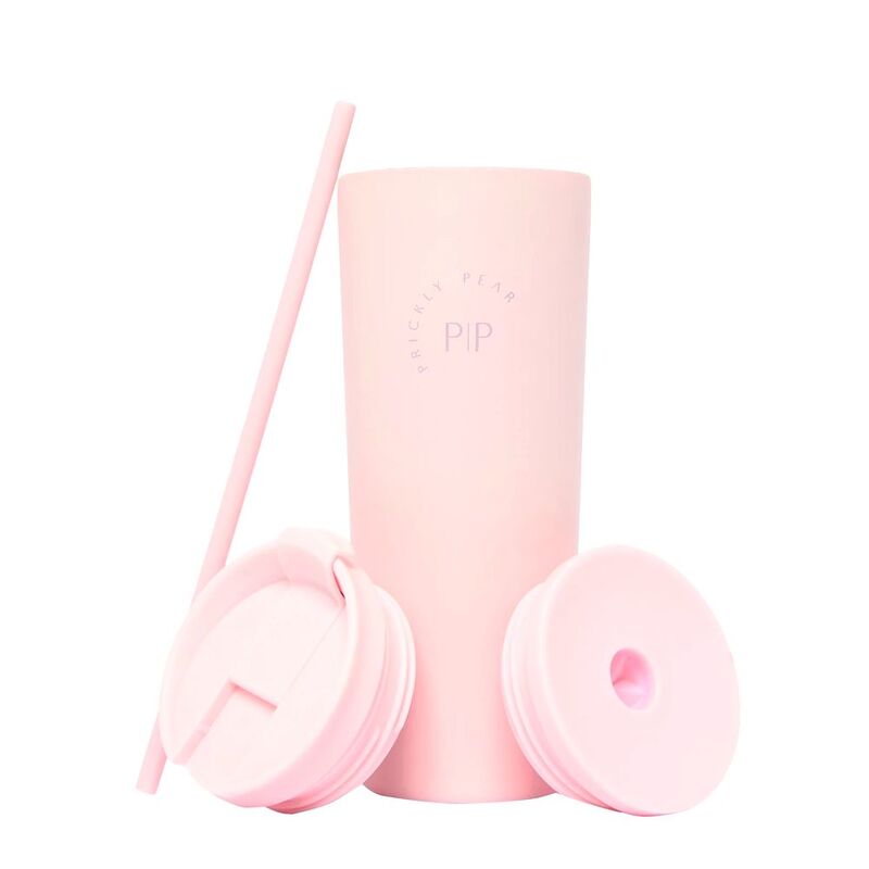 Prickly Pear 2 In 1 Travel Tumbler - Pastel Pink Logo 24Oz Prickly Pear 2 In 1 Travel Tumbler - Pastel Pink Logo 24Oz
