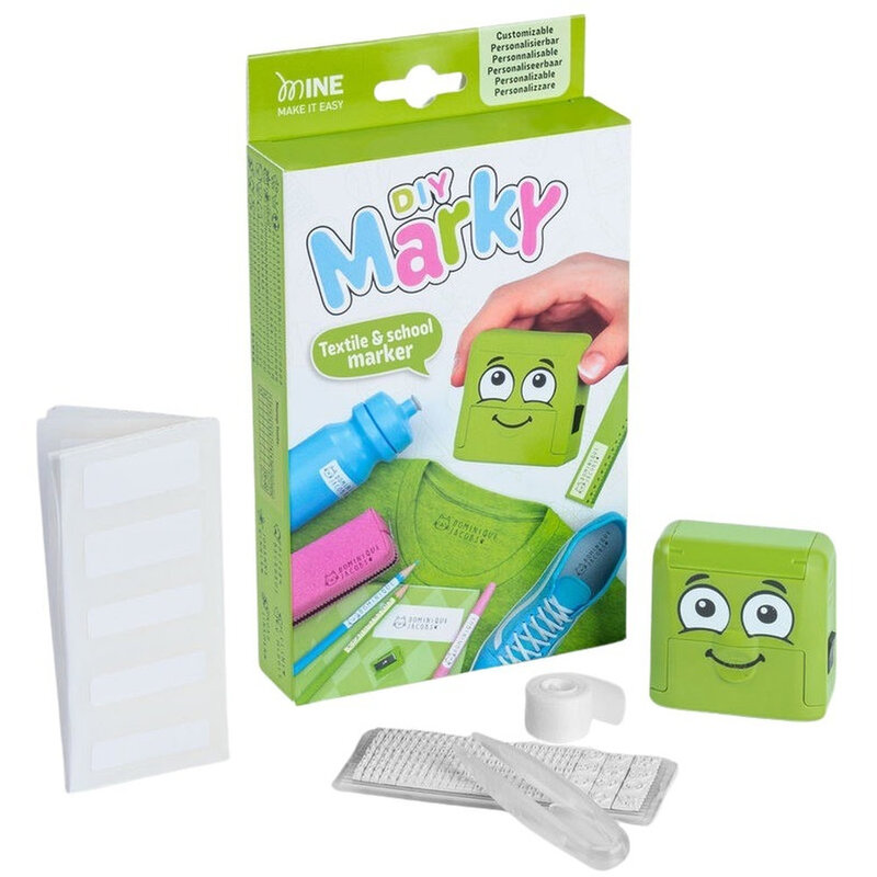 Mine Stamp - Marky DIY Textile & School Name Stamp - Green