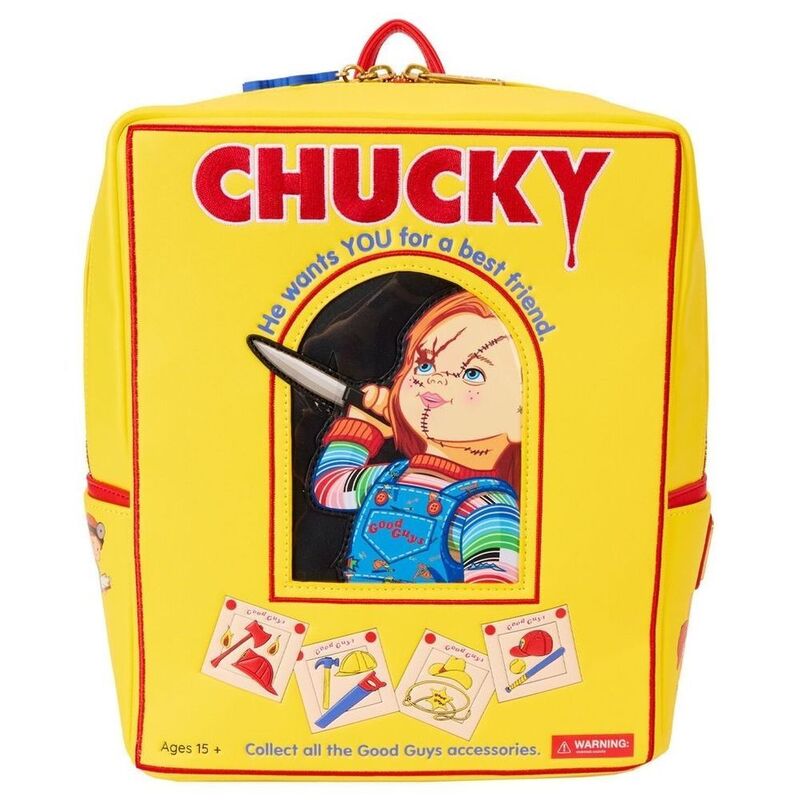 Loungefly Leather Childs Play Chucky Box Mini Backpack Loungefly Leather Childs Play Chucky Box Mini Backpack