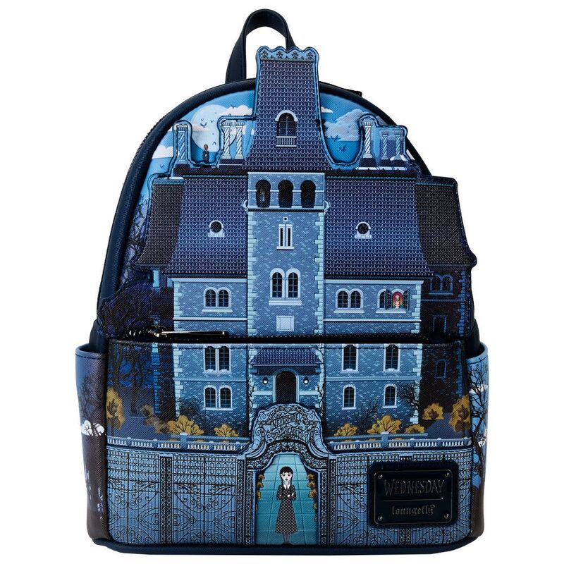 Loungefly Leather Wednesday Nevermore Academy Mini Backpack