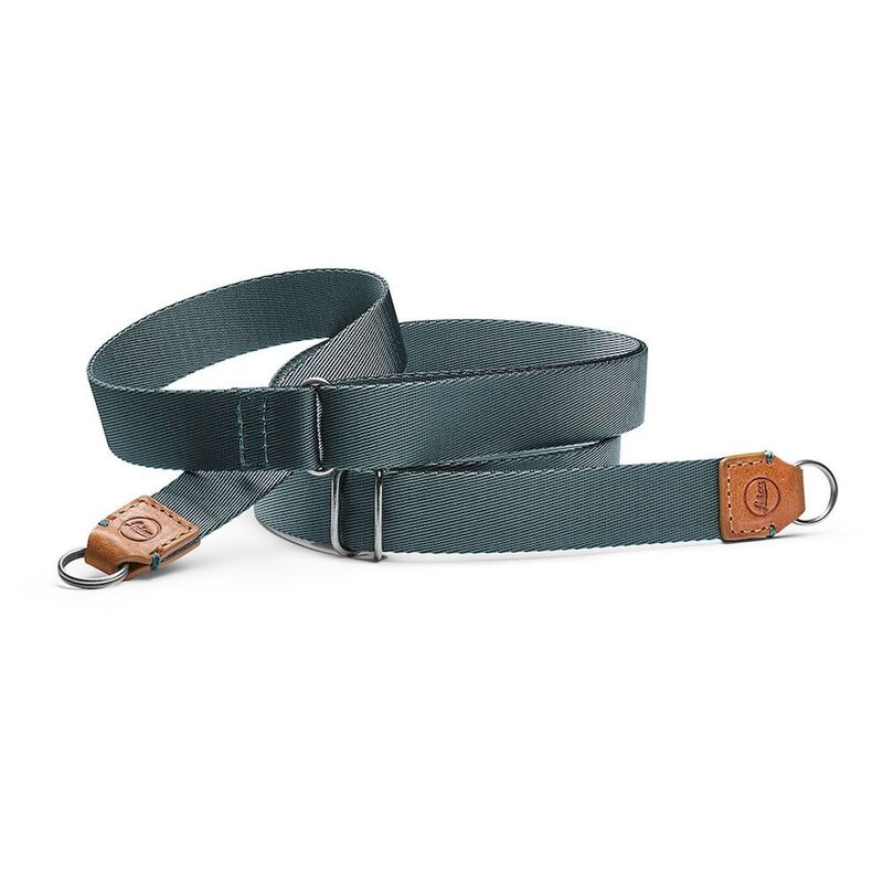 Leica Carrying Strap Fabric Leather Cognac ? Petrol