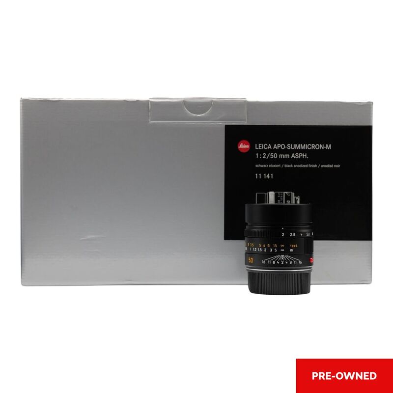 Leica Apo-Summicron-M 50mm F/2 Asph Lens - Black Anodized Finish 100219 (Pre-owned)