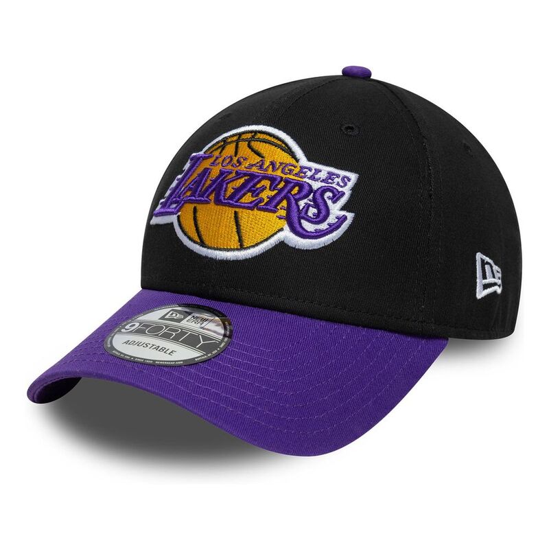 New Era Side Patch 9Forty Los Angeles Lakers Black Cap (One Size)