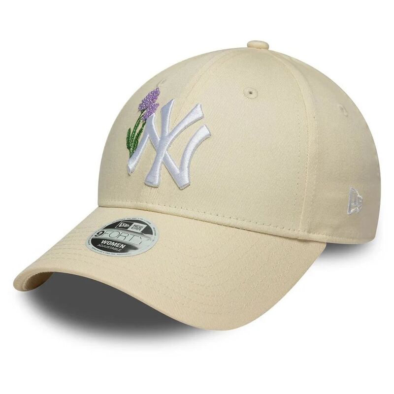New Era Womens Beaded 9Forty New York Yankees Light Beige Cap (One Size) New Era Womens Beaded 9Forty New York Yankees Light Beige Cap (One Size)