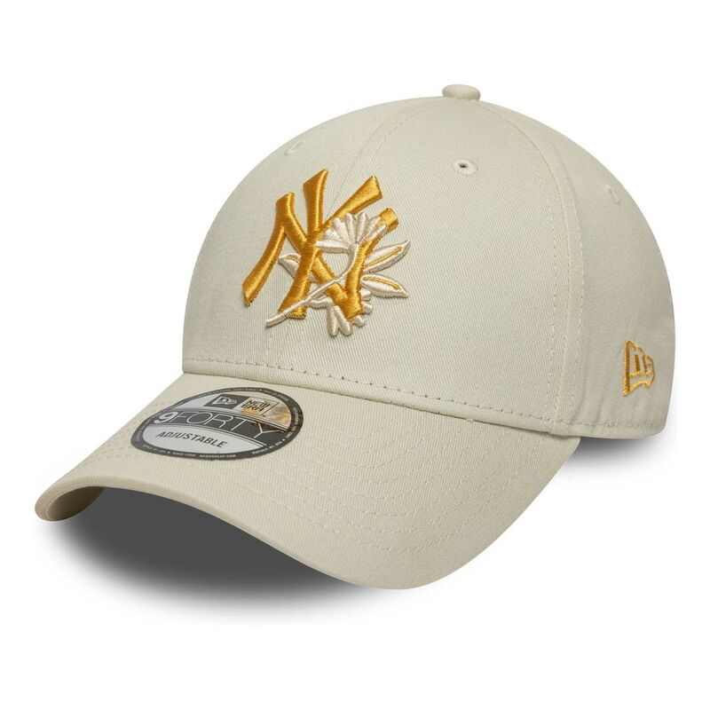 New Era Floral Icon 9Forty New York Yankees Light Beige Cap (One Size)
