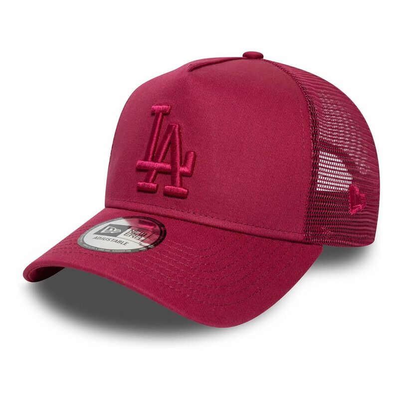 New Era League Essential 9Forty Trucker Los Angeles Dodgers Dark Red Cap (One Size)