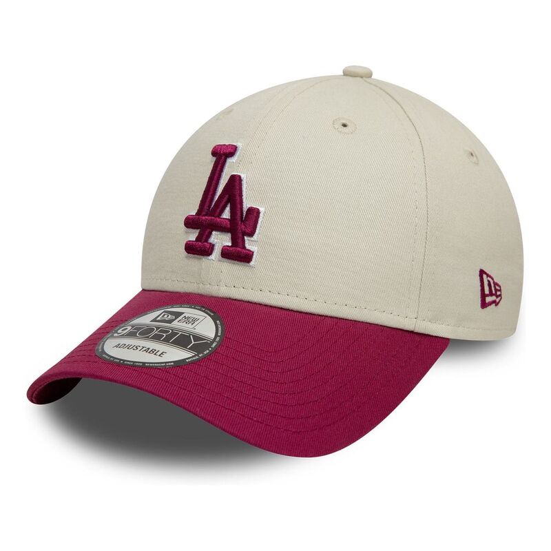 New Era Patch Logo 9Forty Los Angeles Dodgers Beige Cap (One Size)