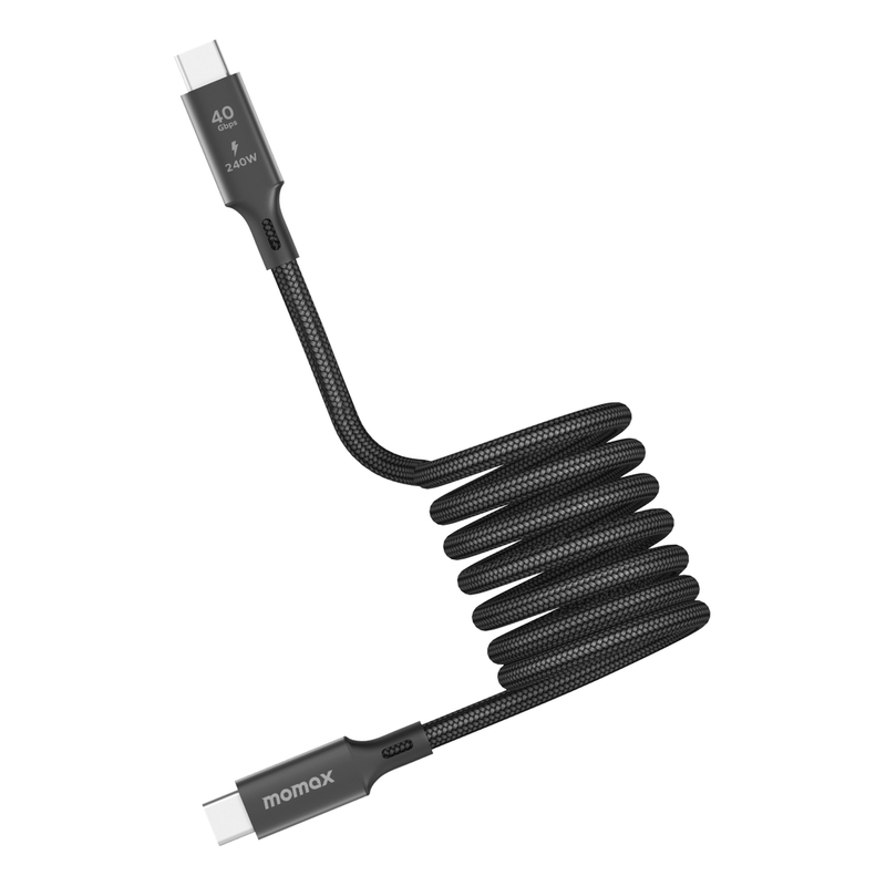 Momax Mag Link 240W USB-C To USB-C USB 4 40Gbps Magnetic Cable 1.5m - Black