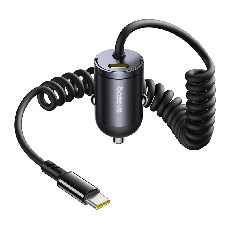 Baseus Tiny Star Mini Car Charger (C+C Cable Included) 30W - Cosmic Black