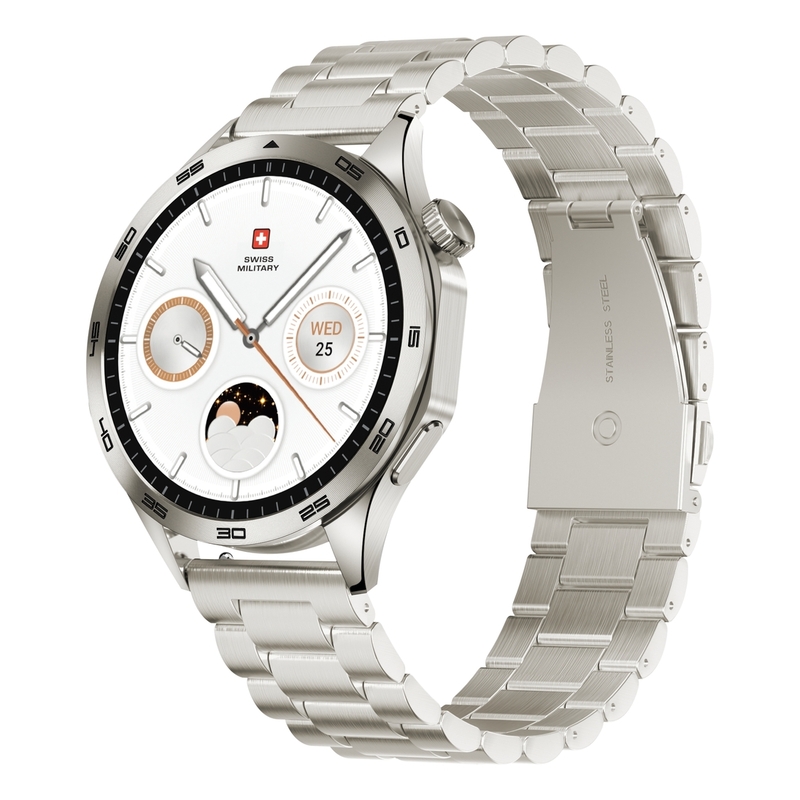 Swiss Military Swiss International Smartwatch - Gold Frame with Gold Metal Strap Swiss Military Swiss International Smartwatch - Gold Frame with Gold Metal Strap