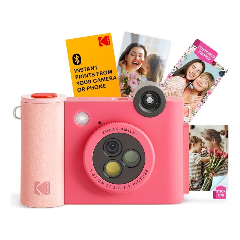 Kodak Smile+ 2x3 Digital Instant Camera with Mobile Photo Printer - Effect Lenses - Fuchsia Kodak Smile+ 2x3 Digital Instant Camera with Mobile Photo Printer - Effect Lenses - Fuchsia