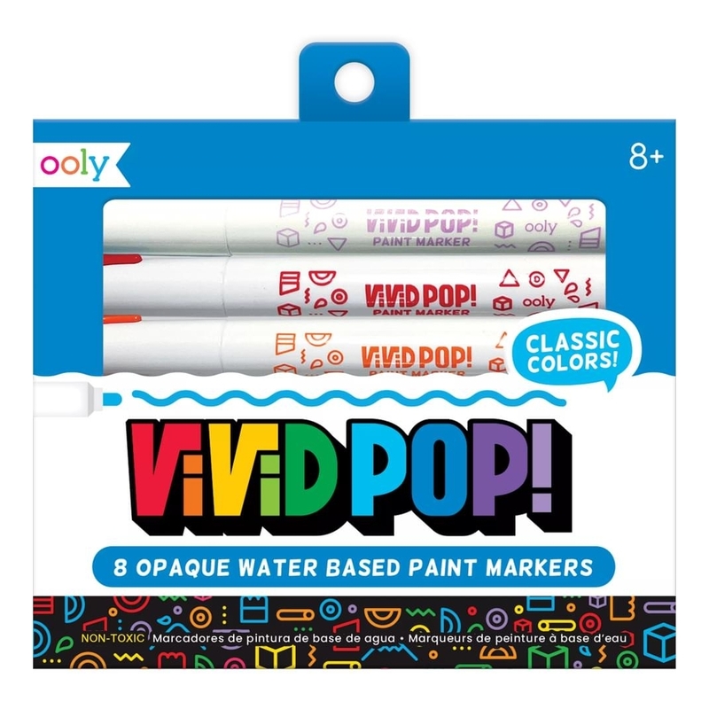 Ooly Vivid Pop! Water Based Paint Markers - Set Of 8 Ooly Vivid Pop! Water Based Paint Markers - Set Of 8