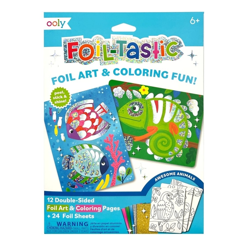 Ooly Foil-Tastic Foil Art & Coloring Set - Awesome Animals Ooly Foil-Tastic Foil Art & Coloring Set - Awesome Animals
