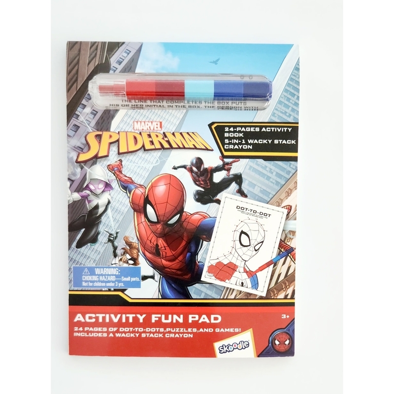 Skoodle Disney Spider-Man Activity Fun Pad With Stackable Crayon Skoodle Disney Spider-Man Activity Fun Pad With Stackable Crayon