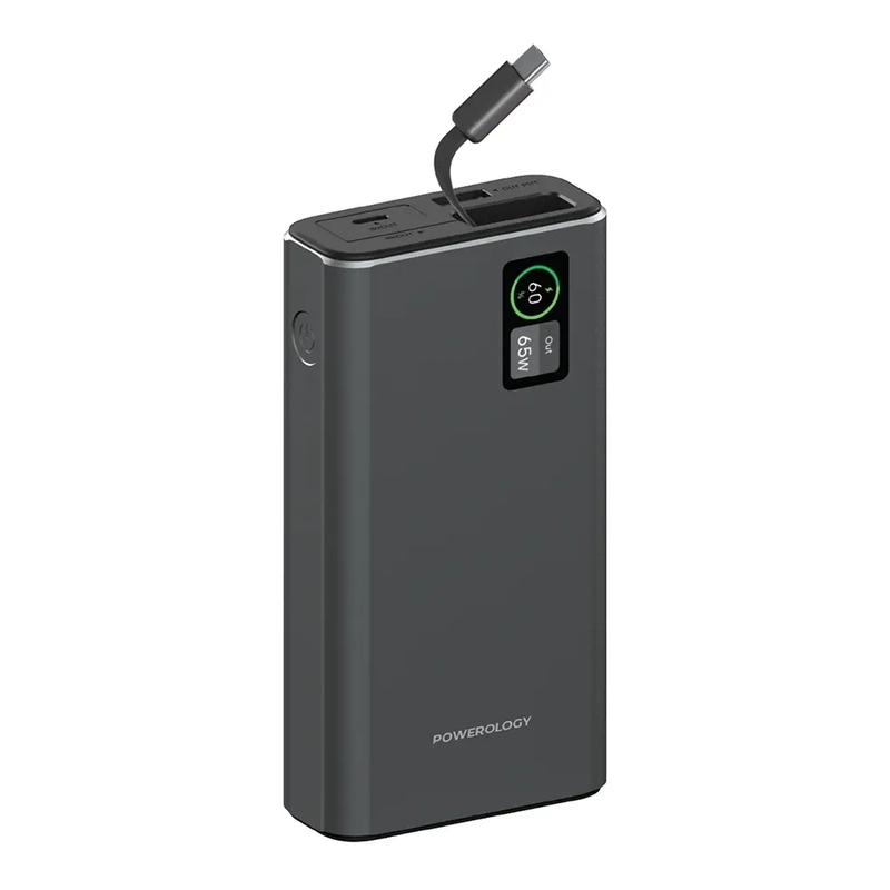 Powerology Aluminum 20000mAh Power Bank - Black Powerology Aluminum 20000mAh Power Bank - Black