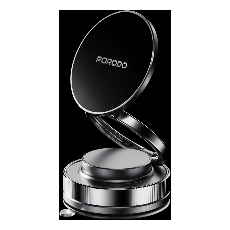 Porodo Vacuseal Vacuum Suction Folding Magnetic Mount - Black