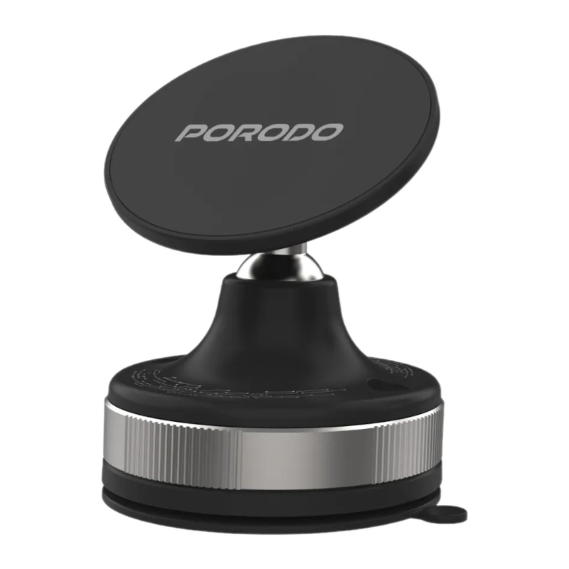 Porodo Vacuseal Smart Suction Magnetic Phone Mount - Black