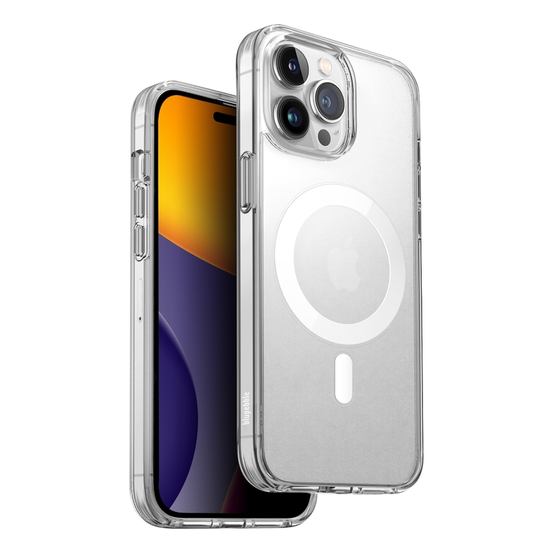 Blupebble Crystal Clear Case compatible with MagSafe For iPhone 15 Pro