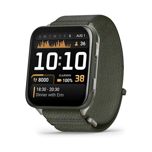 Garmin Venu X1 Fitness Smartwatch With GPS - Moss With Titanium Caseback & Moss Comfortfit Nylon Band Garmin Venu X1 Fitness Smartwatch With GPS - Moss With Titanium Caseback & Moss Comfortfit Nylon Band