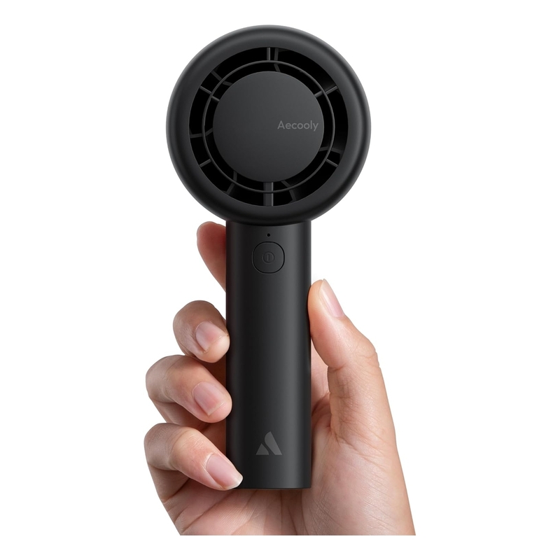 Aecooly 16H Max Cooling Time 5 Speeds USB Rechargeable Portable Handheld Fan - Black Aecooly 16H Max Cooling Time 5 Speeds USB Rechargeable Portable Handheld Fan - Black