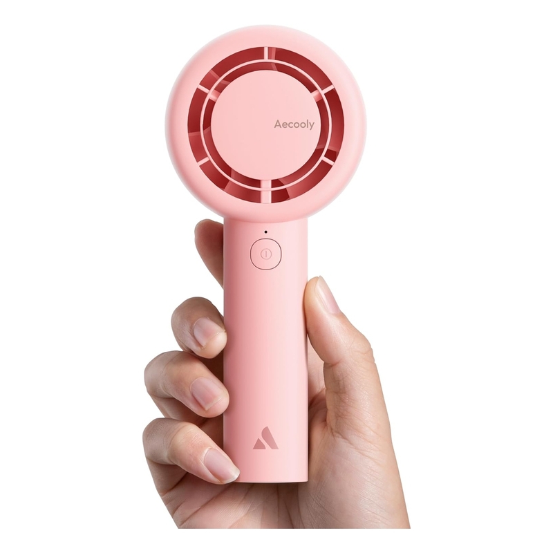 Aecooly 16H Max Cooling Time 5 Speeds USB Rechargeable Portable Handheld Fan - Pink Aecooly 16H Max Cooling Time 5 Speeds USB Rechargeable Portable Handheld Fan - Pink