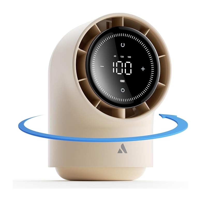 Aecooly Touch Control Desk Fan 100-Speed 8000mAh Oscillating - Beige