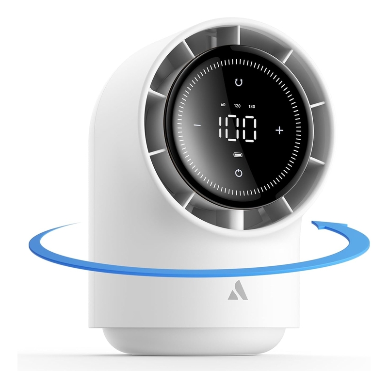 Aecooly Touch Control Desk Fan 100-Speed 8000mAh Oscillating - White Aecooly Touch Control Desk Fan 100-Speed 8000mAh Oscillating - White