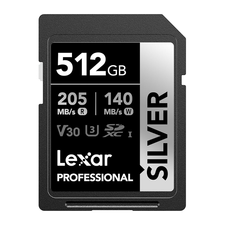 Lexar Professional SILVER PLUS SDXC UHS-I Card - 512GB Lexar Professional SILVER PLUS SDXC UHS-I Card - 512GB