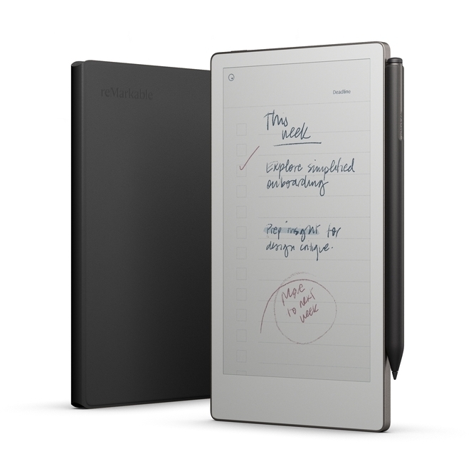reMarkable Paper Pro Move with Marker Plus and Book Folio Premium leather - Black
