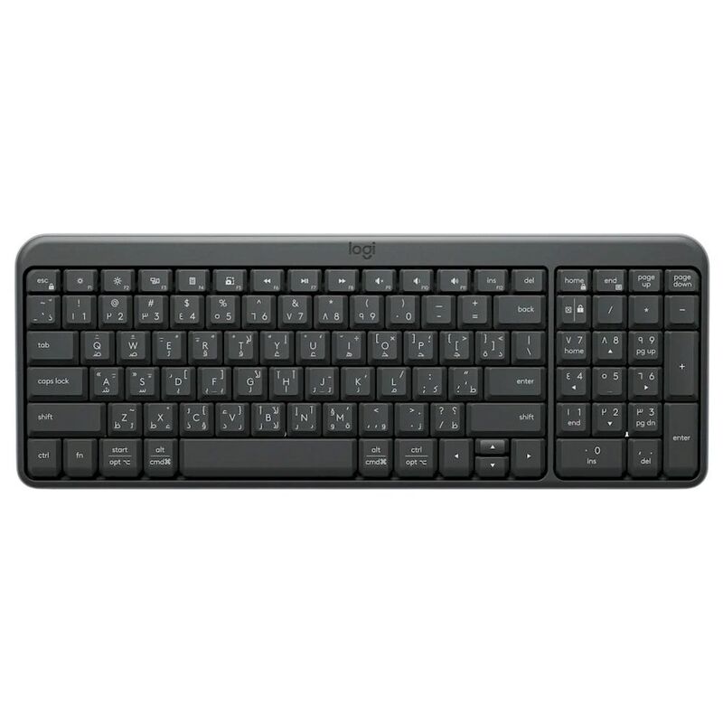 Logitech K250 Compact Bluetooth Wireless Keyboard - Graphite (English/Arabic) Logitech K250 Compact Bluetooth Wireless Keyboard - Graphite (English/Arabic)