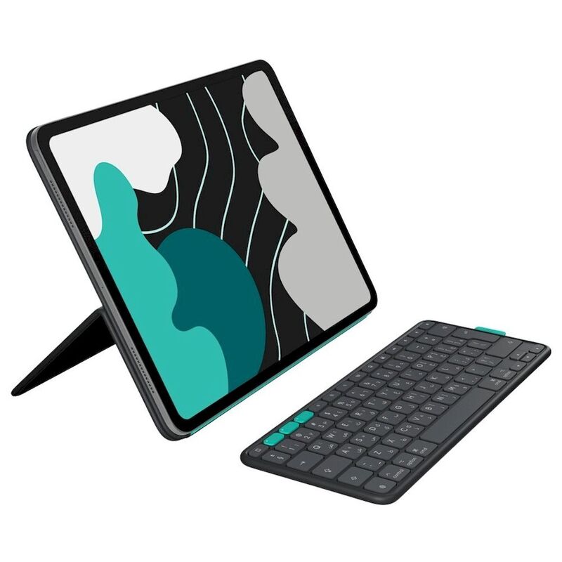 Logitech Flip Folio Keyboard Cover For iPad Pro 13-Inch (M4) iPad Air 13-Inch (M2 & M3) - Graphite (English/Arabic)
