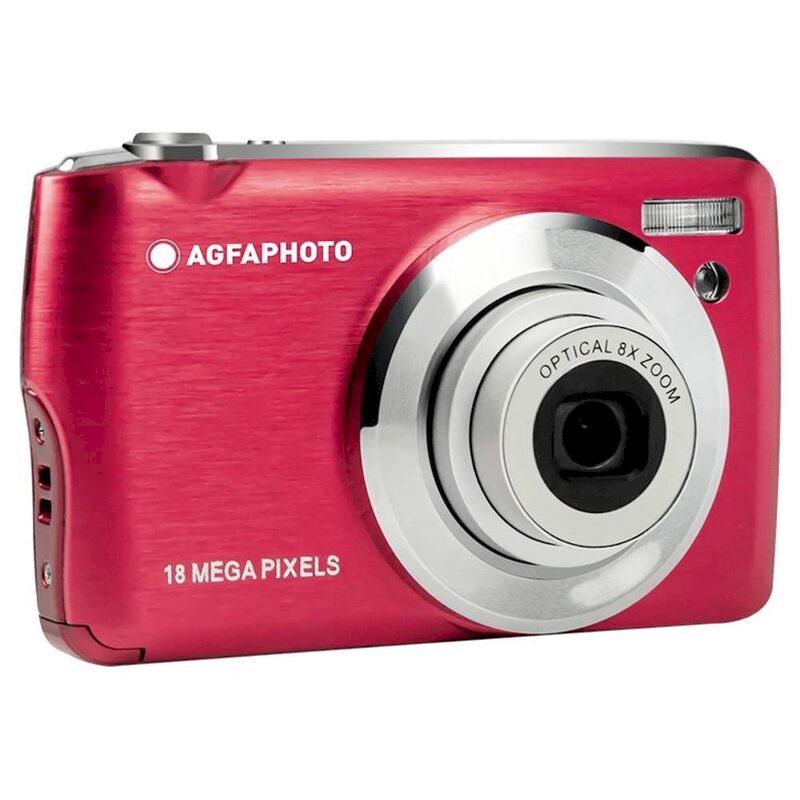 Agfaphoto Realishot DC8200 18MP Digital Compact Camera 8X Optical Zoom Full Hd Video 2.7 Inch LCD Screen Lithium Battery + Case + 16GB SD Card - Red Agfaphoto Realishot DC8200 18MP Digital Compact Camera 8X Optical Zoom Full Hd Video 2.7 Inch LCD Screen Lithium Battery + Case + 16GB SD Card - Red