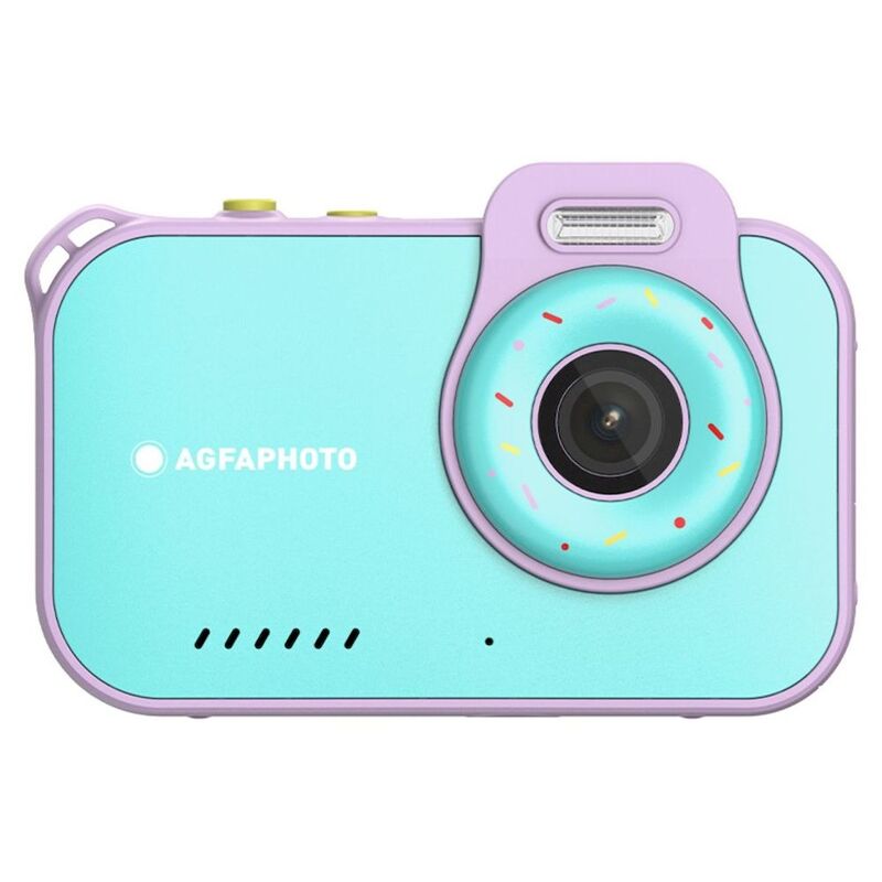 Agfaphoto Realikids ARKC2W Kids Camera Waterproof 12MP Hd Video Selfie Mode Filter And Frame Built-In Games Lithium Battery - Blue