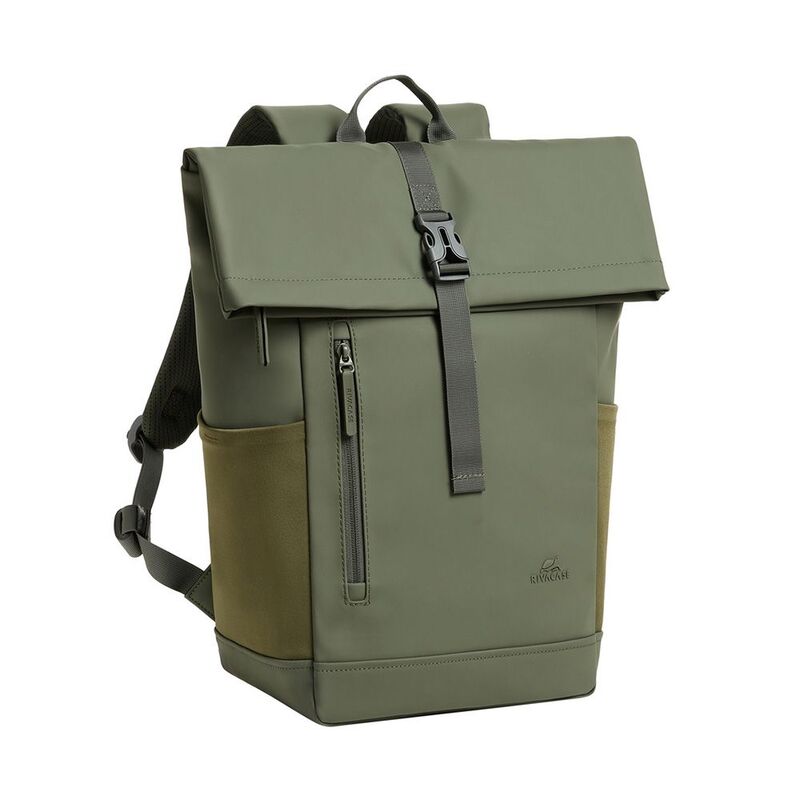 Rivacase 7826 Eden-Eco 17L Roll Top Backpack 14 - Olive Green