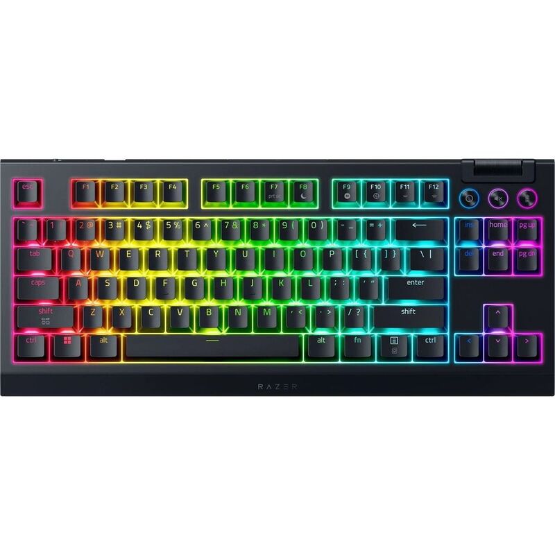 Razer Blackwidow V4 Tenkeyless Hyperspeed Wireless Hot-Swappable Gaming Keyboard - Black Razer Blackwidow V4 Tenkeyless Hyperspeed Wireless Hot-Swappable Gaming Keyboard - Black