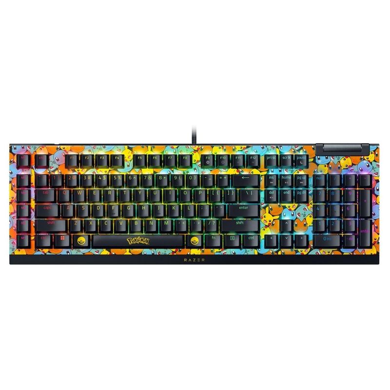 Razer Blackwidow V4 X Mechanical Gaming Keyboard With Razer Chroma RGB - Pokemon Kanto Starters Edition Razer Blackwidow V4 X Mechanical Gaming Keyboard With Razer Chroma RGB - Pokemon Kanto Starters Edition