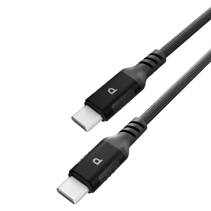 Powerology Power Sync Weave USB-C To USB-C Pd 60W 1.2M Cable - Black Powerology Power Sync Weave USB-C To USB-C Pd 60W 1.2M Cable - Black