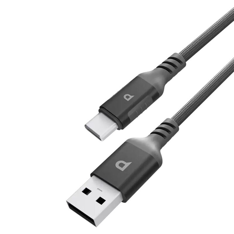 Powerology Power Sync Weave USB-A To USB-C Pd20W 1.2M Cable - Gray Powerology Power Sync Weave USB-A To USB-C Pd20W 1.2M Cable - Gray