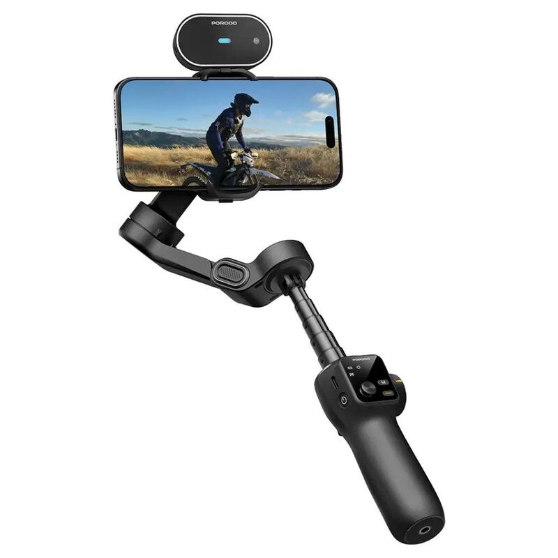 Porodo Velocam 3-Axis Gimbal Stabilizer - Black