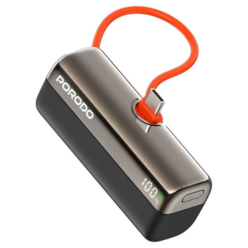 Porodo Pocket Volt 5000mAh Power Bank - Black