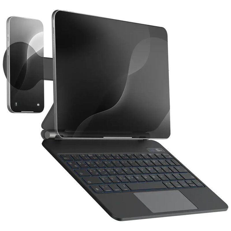 Powerology Dynaboard Wireless Keyboard Case With Magsafe Phone Holder (iPad Pro 13 M4) - Black Powerology Dynaboard Wireless Keyboard Case With Magsafe Phone Holder (iPad Pro 13 M4) - Black
